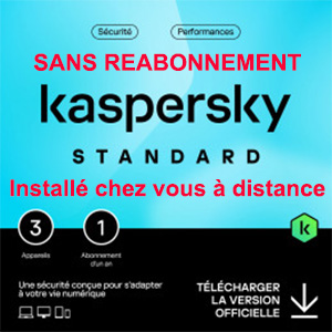 Kaspersky Standard 2024 – Multidevice 3 App 1 An – PC Mac Android iOS – Edition Française + Installation