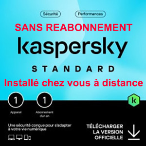 Kaspersky Standard 2024 – Multidevice 1 App 1 An – PC Mac Android iOS – Edition Française + Installation