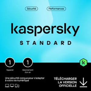 Kaspersky Standard 2024 – Multidevice 1 App 1 An – PC Mac Android iOS – Edition Française