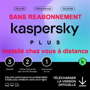 Kaspersky Plus 2024 – Multidevice 3 App 1 An – PC Mac Android iOS – Edition Française + Installation