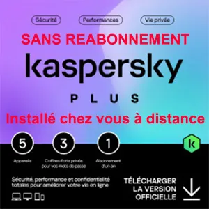 Kaspersky Plus 2024 – Multidevice 5 App 1 An – PC Mac Android iOS – Edition Française + Installation